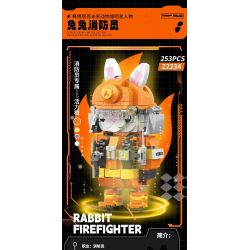 CAYI 2233A LÍNH CỨU HỎA THỎ bộ đồ chơi xếp lắp ráp ghép mô hình 253 khối