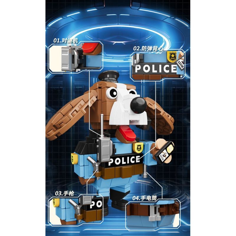 CAYI 2233A LÍNH CỨU HỎA THỎ bộ đồ chơi xếp lắp ráp ghép mô hình 253 khối