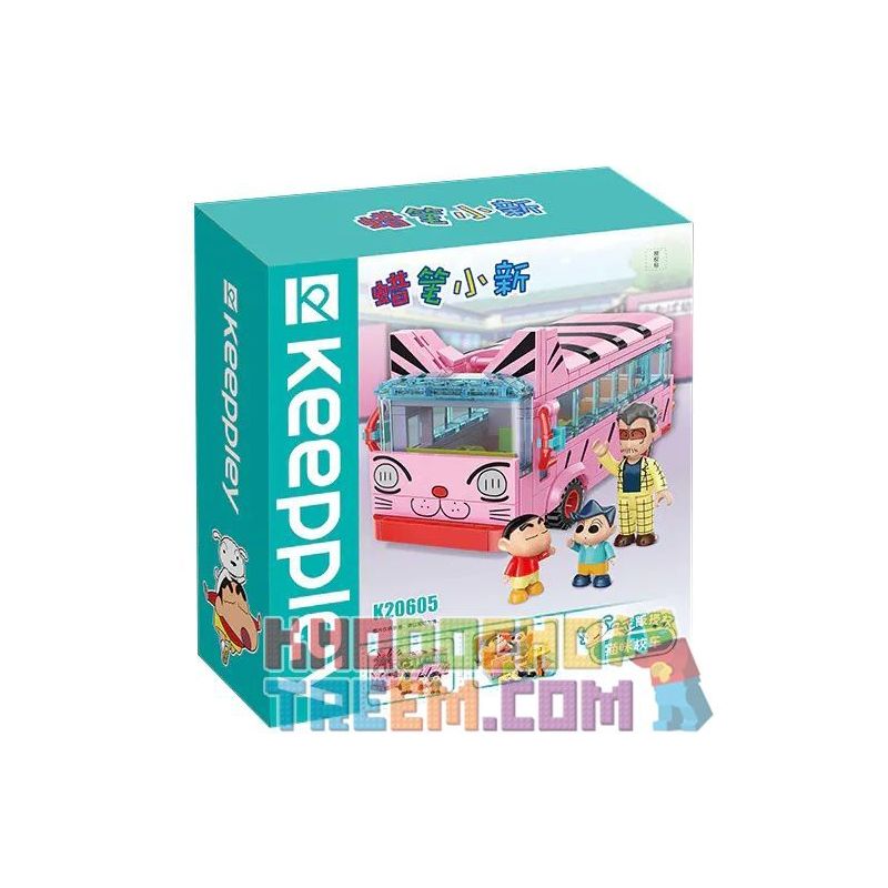 KEEPPLEY K20605 20605 non Lego XE BUÝT TRƯỜNG MÈO bộ đồ chơi xếp lắp ráp ghép mô hình Crayon Shin-Chan Cậu Bé Bút Chì