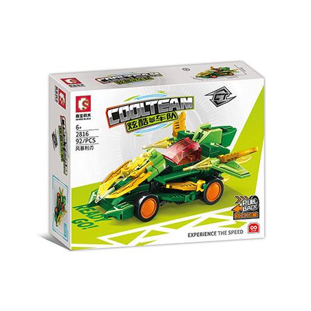 SEMBO 2816 2817 2818 2819 ĐỘI TÀU MÁT MẺ 4 MẪU bộ đồ chơi xếp lắp ráp ghép mô hình Racers COOLTEAM Đua Tốc Độ 390 khối