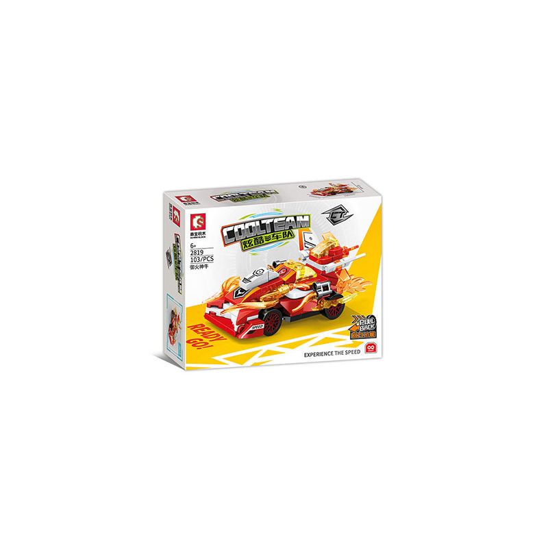 SEMBO 2816 2817 2818 2819 ĐỘI TÀU MÁT MẺ 4 MẪU bộ đồ chơi xếp lắp ráp ghép mô hình Racers COOLTEAM Đua Tốc Độ 390 khối