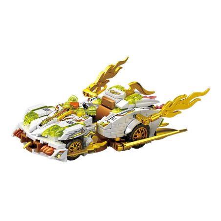 SEMBO 714304 HẠM ĐỘI TUYỆT VỜI XE NGUYÊN TỐ VÀNG bộ đồ chơi xếp lắp ráp ghép mô hình Racers Đua Tốc Độ 323 khối