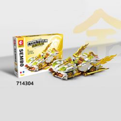 SEMBO 714304 HẠM ĐỘI TUYỆT VỜI XE NGUYÊN TỐ VÀNG bộ đồ chơi xếp lắp ráp ghép mô hình Racers Đua Tốc Độ 323 khối