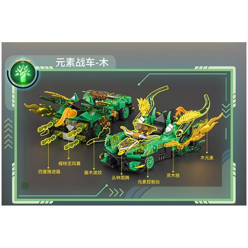 SEMBO 714304 HẠM ĐỘI TUYỆT VỜI XE NGUYÊN TỐ VÀNG bộ đồ chơi xếp lắp ráp ghép mô hình Racers Đua Tốc Độ 323 khối