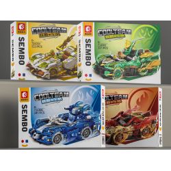 SEMBO 714304 HẠM ĐỘI TUYỆT VỜI XE NGUYÊN TỐ VÀNG bộ đồ chơi xếp lắp ráp ghép mô hình Racers Đua Tốc Độ 323 khối