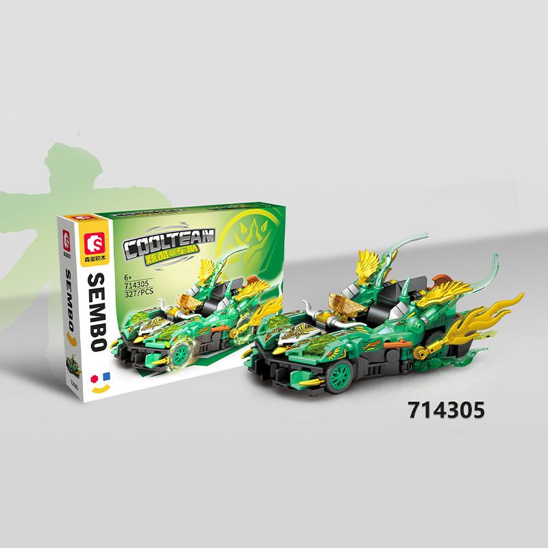 SEMBO 714305 non Lego HẠM ĐỘI MÁT MẺ XE NGUYÊN TỐ TRÁI ĐẤT bộ đồ chơi xếp lắp ráp ghép mô hình Racers Đua Tốc Độ 327 khối