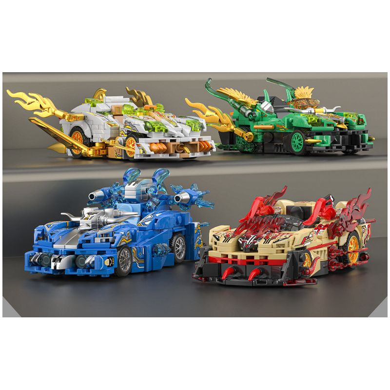 SEMBO 714305 HẠM ĐỘI MÁT MẺ XE NGUYÊN TỐ TRÁI ĐẤT bộ đồ chơi xếp lắp ráp ghép mô hình Racers Đua Tốc Độ 327 khối