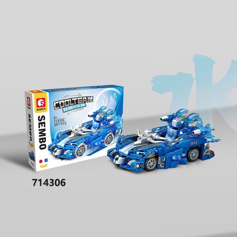 SEMBO 714306 HẠM ĐỘI MÁT MẺ NƯỚC XE NGUYÊN TỐ bộ đồ chơi xếp lắp ráp ghép mô hình Racers Đua Tốc Độ 347 khối