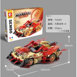 SEMBO 714306 HẠM ĐỘI MÁT MẺ NƯỚC XE NGUYÊN TỐ bộ đồ chơi xếp lắp ráp ghép mô hình Racers Đua Tốc Độ 347 khối