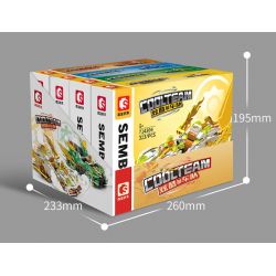 SEMBO 714306 HẠM ĐỘI MÁT MẺ NƯỚC XE NGUYÊN TỐ bộ đồ chơi xếp lắp ráp ghép mô hình Racers Đua Tốc Độ 347 khối