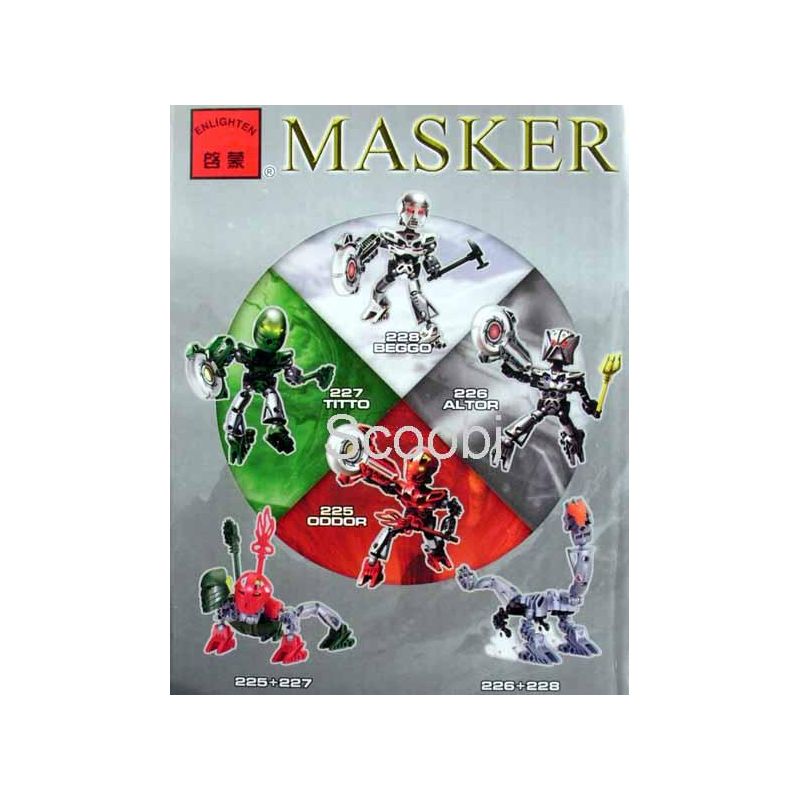 QMAN ENLIGHTEN KEEPPLEY 225 226 227 228 non Lego MẶT NẠ bộ đồ chơi xếp lắp ráp ghép mô hình Bionicle MASKER Anh Hùng Toa