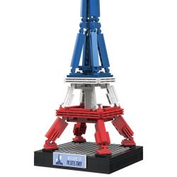 LINOOS LN7057 7057 THÁP EIFFEL bộ đồ chơi xếp lắp ráp ghép mô hình Architecture FAMOUS LANDMARK THE EIFFEL TOWER Công Trình Kiến Trúc 303 khối