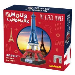 LINOOS LN7057 7057 THÁP EIFFEL bộ đồ chơi xếp lắp ráp ghép mô hình Architecture FAMOUS LANDMARK THE EIFFEL TOWER Công Trình Kiến Trúc 303 khối