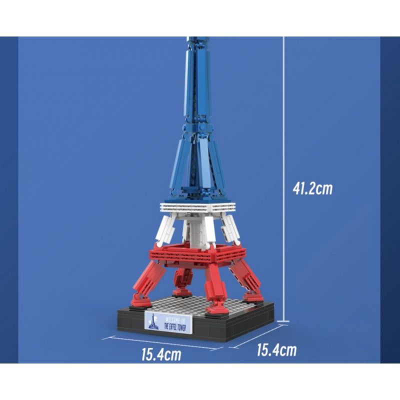 LINOOS LN7057 7057 THÁP EIFFEL bộ đồ chơi xếp lắp ráp ghép mô hình Architecture FAMOUS LANDMARK THE EIFFEL TOWER Công Trình Kiến Trúc 303 khối