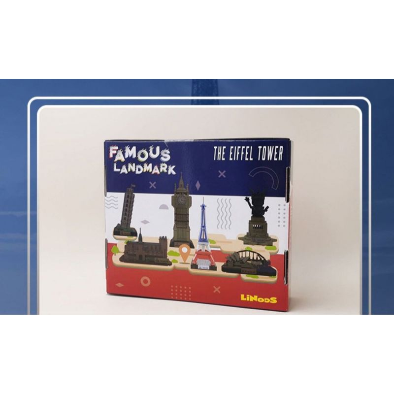 LINOOS LN7057 7057 THÁP EIFFEL bộ đồ chơi xếp lắp ráp ghép mô hình Architecture FAMOUS LANDMARK THE EIFFEL TOWER Công Trình Kiến Trúc 303 khối
