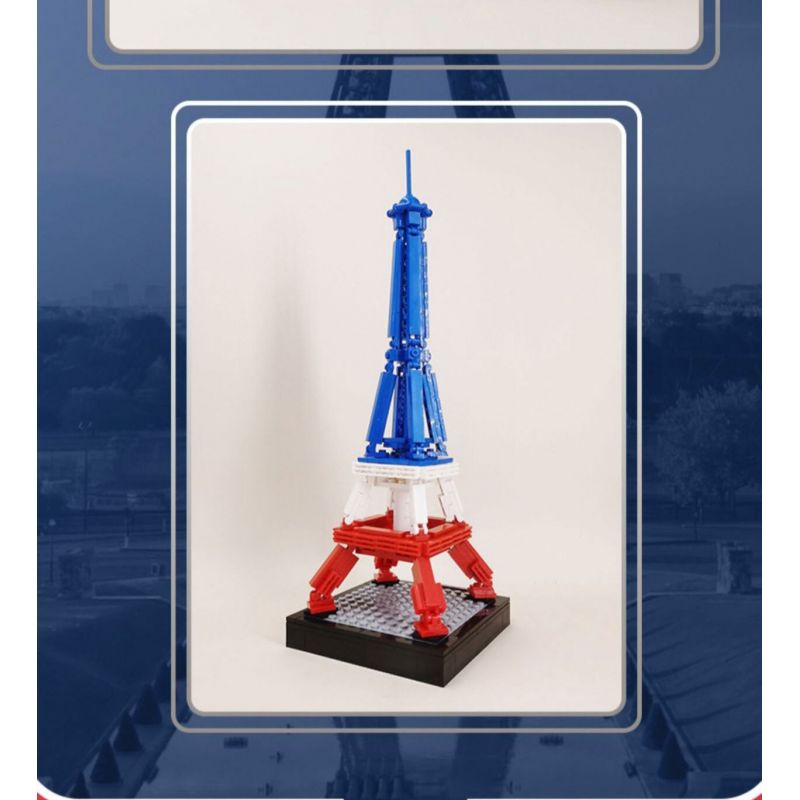 LINOOS LN7057 7057 THÁP EIFFEL bộ đồ chơi xếp lắp ráp ghép mô hình Architecture FAMOUS LANDMARK THE EIFFEL TOWER Công Trình Kiến Trúc 303 khối