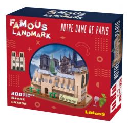 LINOOS LN7058 7058 NHÀ THỜ ĐỨC BÀ PARIS bộ đồ chơi xếp lắp ráp ghép mô hình Architecture FAMOUS LANDMARK NOTRE DAME DE PARIS Công Trình Kiến Trúc 303 khối