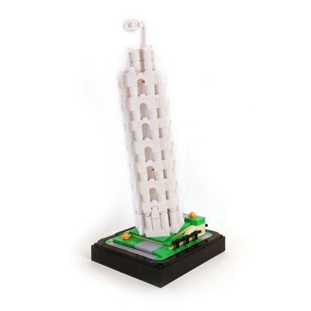 LINOOS LN7059 7059 THÁP NGHIÊNG PISA bộ đồ chơi xếp lắp ráp ghép mô hình Architecture FAMOUS LANDMARK LEANING TOWER OF PISA Công Trình Kiến Trúc 346 khối
