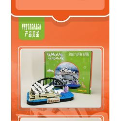 LINOOS LN7061 7061 NHÀ HÁT OPERA SYDNEY bộ đồ chơi xếp lắp ráp ghép mô hình Architecture FAMOUS LANDMARK SYDNEY OPERA HOUSE Công Trình Kiến Trúc 284 khối