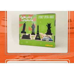 LINOOS LN7061 7061 NHÀ HÁT OPERA SYDNEY bộ đồ chơi xếp lắp ráp ghép mô hình Architecture FAMOUS LANDMARK SYDNEY OPERA HOUSE Công Trình Kiến Trúc 284 khối