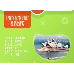 LINOOS LN7061 7061 NHÀ HÁT OPERA SYDNEY bộ đồ chơi xếp lắp ráp ghép mô hình Architecture FAMOUS LANDMARK SYDNEY OPERA HOUSE Công Trình Kiến Trúc 284 khối