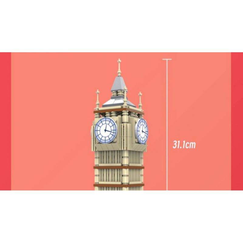 LINOOS LN7062 7062 THÁP ELIZABETH bộ đồ chơi xếp lắp ráp ghép mô hình Architecture FAMOUS LANDMARK THE ELIZABETH TOWER Công Trình Kiến Trúc 364 khối