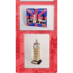 LINOOS LN7062 7062 THÁP ELIZABETH bộ đồ chơi xếp lắp ráp ghép mô hình Architecture FAMOUS LANDMARK THE ELIZABETH TOWER Công Trình Kiến Trúc 364 khối