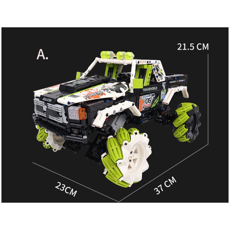 HAPPY BUILD PANGU YC-23035 23035 YC23035 RED RAPTOR MAI LUN STUNT XE ĐỊA HÌNH bộ đồ chơi xếp lắp ráp ghép mô hình Technic PICKUP TRUCK ROAD KING Kỹ Thuật Công Nghệ Cao Mô Hình Phương Tiện 1640 khối