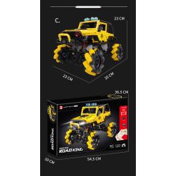 HAPPY BUILD PANGU YC-23035 23035 YC23035 RED RAPTOR MAI LUN STUNT XE ĐỊA HÌNH bộ đồ chơi xếp lắp ráp ghép mô hình Technic PICKUP TRUCK ROAD KING Kỹ Thuật Công Nghệ Cao Mô Hình Phương Tiện 1640 khối