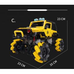 HAPPY BUILD PANGU YC-23035 23035 YC23035 RED RAPTOR MAI LUN STUNT XE ĐỊA HÌNH bộ đồ chơi xếp lắp ráp ghép mô hình Technic PICKUP TRUCK ROAD KING Kỹ Thuật Công Nghệ Cao Mô Hình Phương Tiện 1640 khối