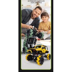 HAPPY BUILD PANGU YC-23035 23035 YC23035 RED RAPTOR MAI LUN STUNT XE ĐỊA HÌNH bộ đồ chơi xếp lắp ráp ghép mô hình Technic PICKUP TRUCK ROAD KING Kỹ Thuật Công Nghệ Cao Mô Hình Phương Tiện 1640 khối