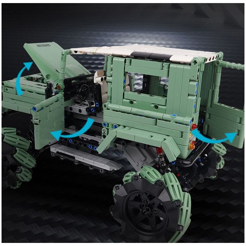 HAPPY BUILD PANGU YC-23035 23035 YC23035 RED RAPTOR MAI LUN STUNT XE ĐỊA HÌNH bộ đồ chơi xếp lắp ráp ghép mô hình Technic PICKUP TRUCK ROAD KING Kỹ Thuật Công Nghệ Cao Mô Hình Phương Tiện 1640 khối