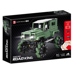 HAPPY BUILD PANGU YC-23037 23037 YC23037 LAND ROVER DEFENDER MCLUN STUNT XE ĐỊA HÌNH bộ đồ chơi xếp lắp ráp ghép mô hình Technic PICKUP TRUCK ROAD KING Kỹ Thuật Công Nghệ Cao Mô Hình Phương Tiện 1670 khối