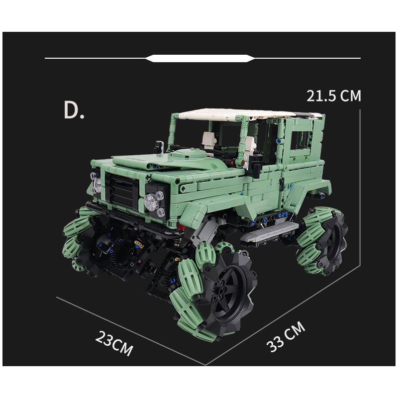 HAPPY BUILD PANGU YC-23037 23037 YC23037 LAND ROVER DEFENDER MCLUN STUNT XE ĐỊA HÌNH bộ đồ chơi xếp lắp ráp ghép mô hình Technic PICKUP TRUCK ROAD KING Kỹ Thuật Công Nghệ Cao Mô Hình Phương Tiện 1670 khối