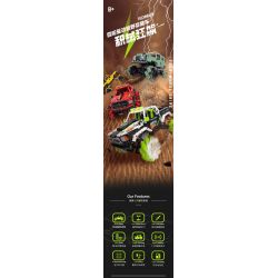 HAPPY BUILD PANGU YC-23037 23037 YC23037 LAND ROVER DEFENDER MCLUN STUNT XE ĐỊA HÌNH bộ đồ chơi xếp lắp ráp ghép mô hình Technic PICKUP TRUCK ROAD KING Kỹ Thuật Công Nghệ Cao Mô Hình Phương Tiện 1670 khối