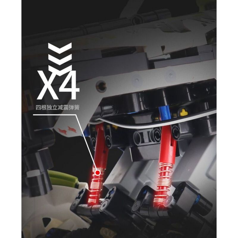 HAPPY BUILD PANGU YC-23037 23037 YC23037 LAND ROVER DEFENDER MCLUN STUNT XE ĐỊA HÌNH bộ đồ chơi xếp lắp ráp ghép mô hình Technic PICKUP TRUCK ROAD KING Kỹ Thuật Công Nghệ Cao Mô Hình Phương Tiện 1670 khối