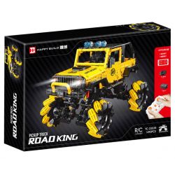 HAPPY BUILD PANGU YC-23038 23038 YC23038 WRANGLER MAI LUN ĐÓNG THẾ XE ĐỊA HÌNH bộ đồ chơi xếp lắp ráp ghép mô hình Technic PICKUP TRUCK ROAD KING Kỹ Thuật Công Nghệ Cao Mô Hình Phương Tiện 1490 khối