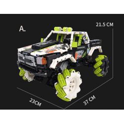 HAPPY BUILD PANGU YC-23038 23038 YC23038 WRANGLER MAI LUN ĐÓNG THẾ XE ĐỊA HÌNH bộ đồ chơi xếp lắp ráp ghép mô hình Technic PICKUP TRUCK ROAD KING Kỹ Thuật Công Nghệ Cao Mô Hình Phương Tiện 1490 khối