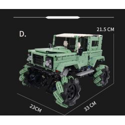 HAPPY BUILD PANGU YC-23038 23038 YC23038 WRANGLER MAI LUN ĐÓNG THẾ XE ĐỊA HÌNH bộ đồ chơi xếp lắp ráp ghép mô hình Technic PICKUP TRUCK ROAD KING Kỹ Thuật Công Nghệ Cao Mô Hình Phương Tiện 1490 khối