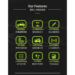 HAPPY BUILD PANGU YC-23038 23038 YC23038 WRANGLER MAI LUN ĐÓNG THẾ XE ĐỊA HÌNH bộ đồ chơi xếp lắp ráp ghép mô hình Technic PICKUP TRUCK ROAD KING Kỹ Thuật Công Nghệ Cao Mô Hình Phương Tiện 1490 khối