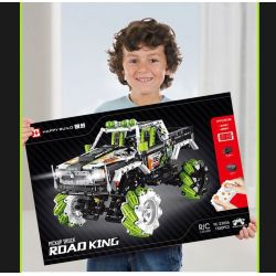 HAPPY BUILD PANGU YC-23038 23038 YC23038 WRANGLER MAI LUN ĐÓNG THẾ XE ĐỊA HÌNH bộ đồ chơi xếp lắp ráp ghép mô hình Technic PICKUP TRUCK ROAD KING Kỹ Thuật Công Nghệ Cao Mô Hình Phương Tiện 1490 khối