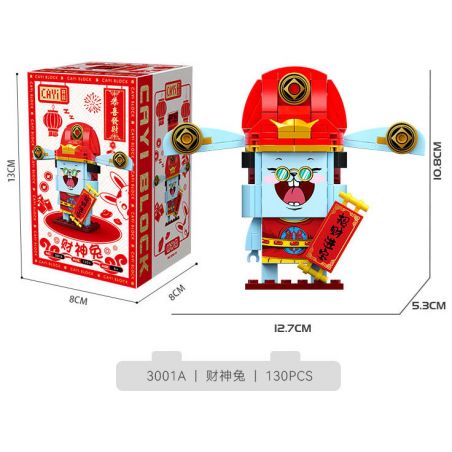 CAYI 3001A 3001B 3001C 3001D THỎ MAY MẮN bộ đồ chơi xếp lắp ráp ghép mô hình Creator Sáng Tạo 505 khối