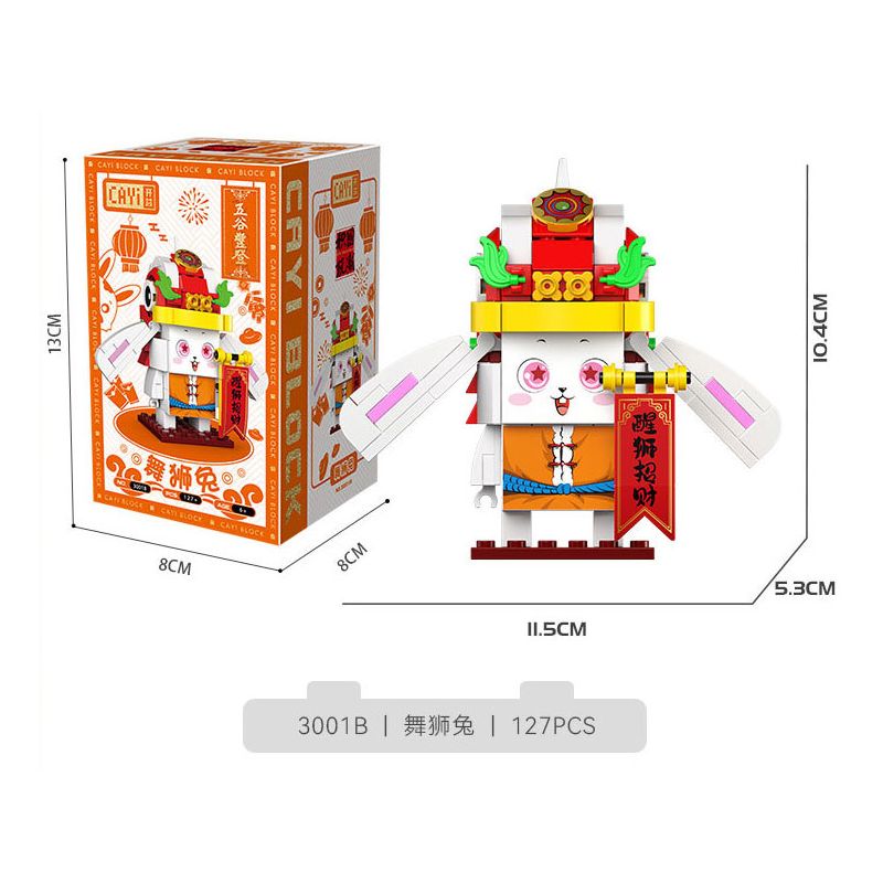 CAYI 3001A 3001B 3001C 3001D THỎ MAY MẮN bộ đồ chơi xếp lắp ráp ghép mô hình Creator Sáng Tạo 505 khối