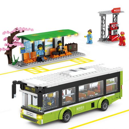 Kazi KY98271 98271 GIAO THÔNG ĐÔ THỊ XE BUÝT THÀNH PHỐ bộ đồ chơi xếp lắp ráp ghép mô hình City CITY BUS 415 khối