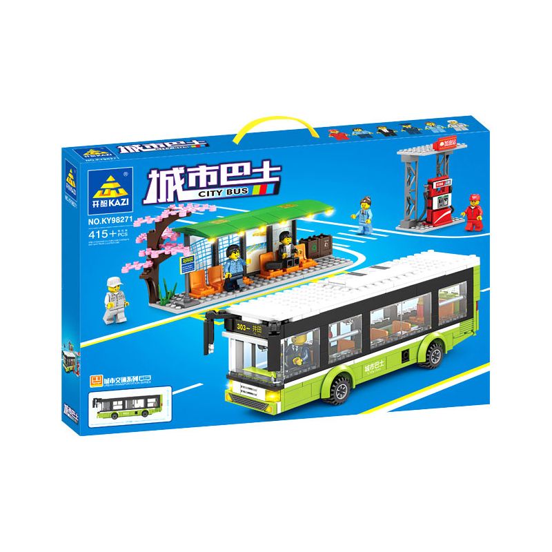 Kazi KY98271 98271 GIAO THÔNG ĐÔ THỊ XE BUÝT THÀNH PHỐ bộ đồ chơi xếp lắp ráp ghép mô hình City CITY BUS 415 khối