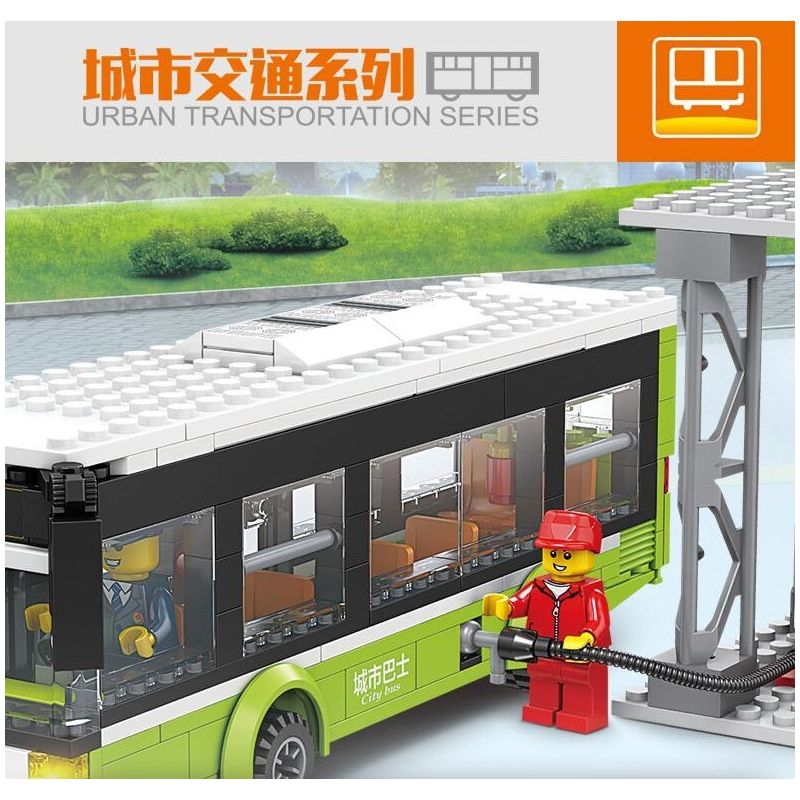 Kazi KY98271 98271 GIAO THÔNG ĐÔ THỊ XE BUÝT THÀNH PHỐ bộ đồ chơi xếp lắp ráp ghép mô hình City CITY BUS 415 khối