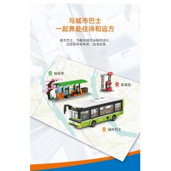 Kazi KY98271 98271 GIAO THÔNG ĐÔ THỊ XE BUÝT THÀNH PHỐ bộ đồ chơi xếp lắp ráp ghép mô hình City CITY BUS 415 khối