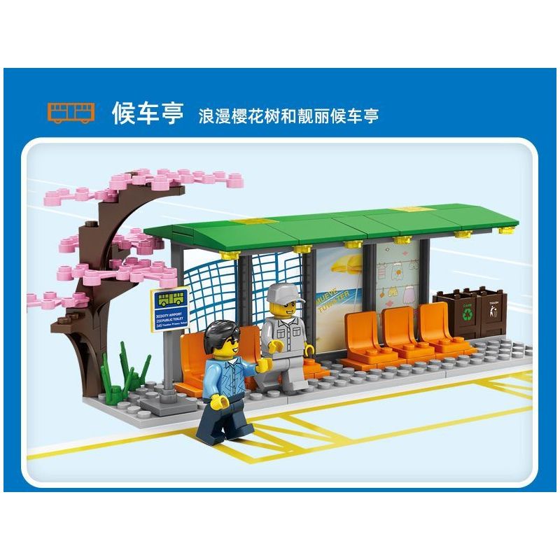 Kazi KY98271 98271 GIAO THÔNG ĐÔ THỊ XE BUÝT THÀNH PHỐ bộ đồ chơi xếp lắp ráp ghép mô hình City CITY BUS 415 khối