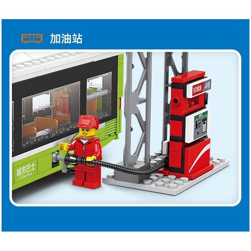 Kazi KY98271 98271 GIAO THÔNG ĐÔ THỊ XE BUÝT THÀNH PHỐ bộ đồ chơi xếp lắp ráp ghép mô hình City CITY BUS 415 khối