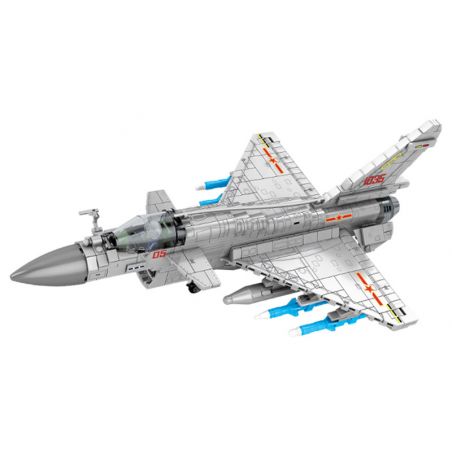 TOP TOY TC1207 1207 VŨ KHÍ QUAN TRỌNG NHẤT CỦA MỘT CƯỜNG QUỐC TIÊM KÍCH J-10B bộ đồ chơi xếp lắp ráp ghép mô hình Military Army J-10B FIGHTER AIRCRAFT Quân Sự Bộ Đội 694 khối